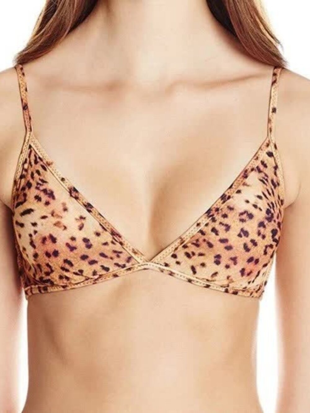 Sofia By Vix Feline Triangle Bikini Amazing Top Animal Print Cheetah Size D cup